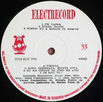 LP Various: Meridiane Melodii 1