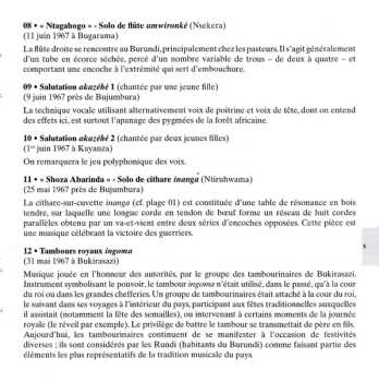 CD Various: Burundi Musiques Traditionnelles = Burundi Traditional Music