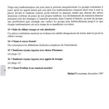 CD Various: Burundi Musiques Traditionnelles = Burundi Traditional Music