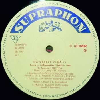 LP Various: Na Veselé Vlně IV. - Scénky Z Rozhlasového Silvestra 1966