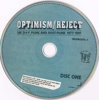 4CD/Zestaw pudełkowy Various: Optimism / Reject (UK D-I-Y Punk and Post-Punk 1977-1981) DLX