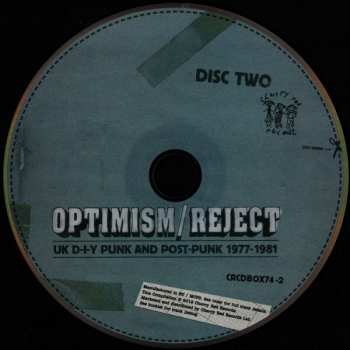 4CD/Zestaw pudełkowy Various: Optimism / Reject (UK D-I-Y Punk and Post-Punk 1977-1981) DLX