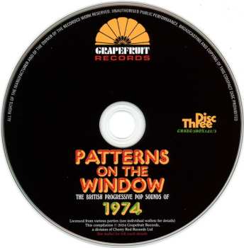 3CD/Zestaw pudełkowy Various: Patterns On The Window (The British Progressive Pop Sounds Of 1974)