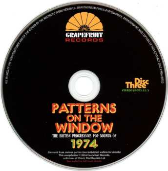 3CD/Zestaw pudełkowy Various: Patterns On The Window (The British Progressive Pop Sounds Of 1974)