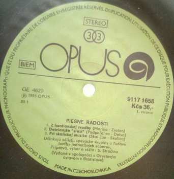 LP Various: Piesne Radosti