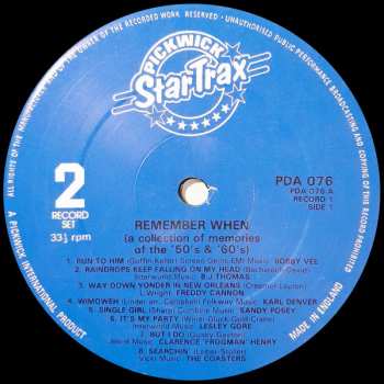 2LP Various: Remember When... (A Collection Of Memories From The 50's And 60's)