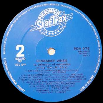 2LP Various: Remember When... (A Collection Of Memories From The 50's And 60's)