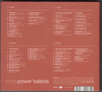 4CD/Zestaw pudełkowy Various: Simply Power Ballads (4 CDs Of Modern And Classic Power Ballads)