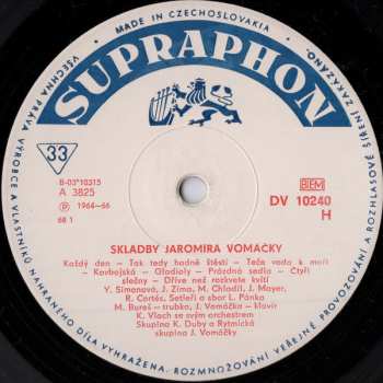 LP Various: Skladby Jaromíra Vomáčky