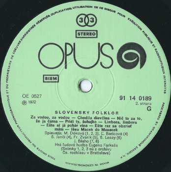 LP Various: Slovenský Folklór