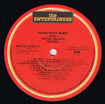 LP Various: Soundtrack Music From Woody Allen's Movies