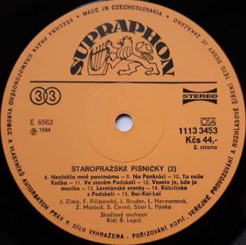 LP Various: Staropražské Písničky 2