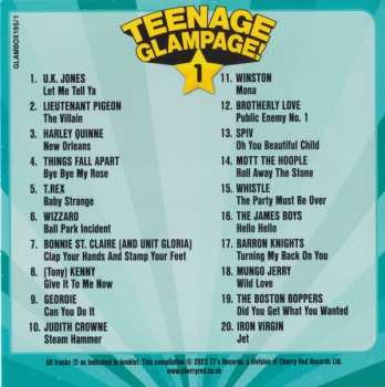 4CD/Zestaw pudełkowy Various: Teenage Glampage! (80 Glambusters Rockers, Shockers And Teenyboppers From The 70's!)