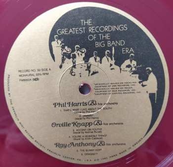 2LP/Zestaw pudełkowy Various: The Greatest Recordings Of The Big Band Era 49/50 (2xLP + BOX + BOOKLET) (ČERVENÉ DESKY)