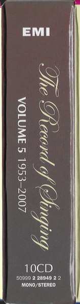 11CD/Zestaw pudełkowy Various: The Record Of Singing Volume 5 (From The Lp To The Digital Era)