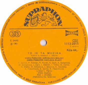 LP Various: To Je Ta Muzika