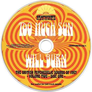 3CD/Zestaw pudełkowy Various: Too Much Sun Will Burn (The British Psychedelic Sounds of 1967 Volume 2)