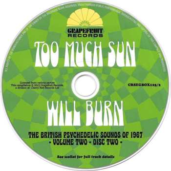 3CD/Zestaw pudełkowy Various: Too Much Sun Will Burn (The British Psychedelic Sounds of 1967 Volume 2)