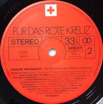 LP Various: Unsere Weihnacht - Die 20 Schönsten Weihnachtslieder