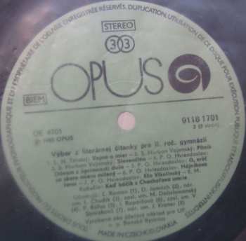 4LP/Zestaw pudełkowy Various: Výber Z Literárnej Čítanky Pre II. Ročník Gymnázií