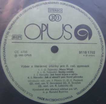 4LP/Zestaw pudełkowy Various: Výber Z Literárnej Čítanky Pre II. Ročník Gymnázií
