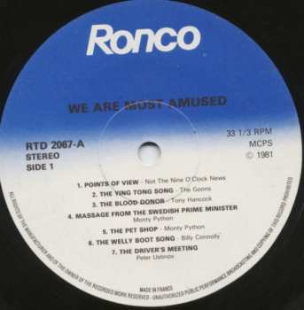 2LP Various: We Are Most Amused: The Very Best Of British Comedy