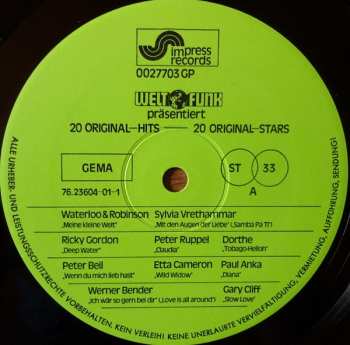 LP Various: Weltfunk Präsentiert 20 Original-Hits - 20 Original-Stars