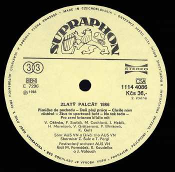 LP Various: Zlatý Palcát '86