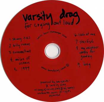 CD Varsity Drag: For Crying Out Loud