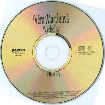 CD Věra Martinová: Vrcholky (Best Of)