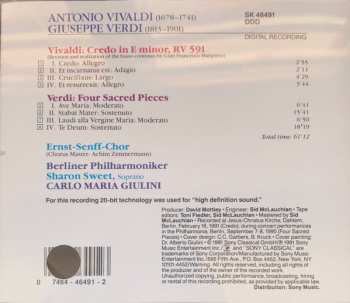 CD Berliner Philharmoniker: Quattro Pezzi Sacri / Credo