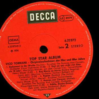 LP Vico Torriani: Originalaufnahmen Der 50er Und 60er Jahre