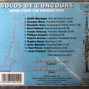 CD Victoria Samek: Solos De Concours: Music From The Premier Prix