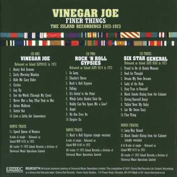 3CD/Zestaw pudełkowy Vinegar Joe: Finer Things (The Island Recordings 1972-1973)