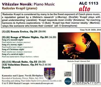CD Vítězslav Novák: Novak Piano Music