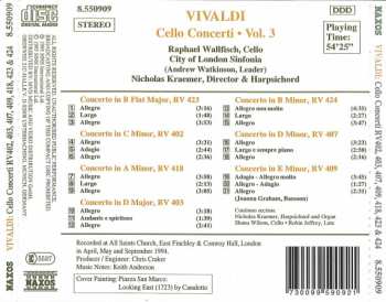 CD Antonio Vivaldi: Cello Concerti, Vol. 3 (RV 402, 403, 407, 409, 418, 423 & 424)