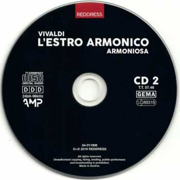 2CD Antonio Vivaldi: L'Estro Armonico