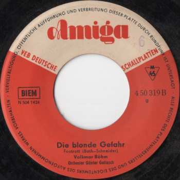 SP Volkmar Böhm: Fahr' Nicht Weg Ohne Mich / Die Blonde Gefahr