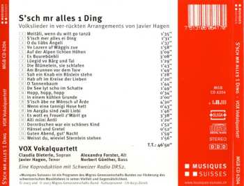 CD VOX Vokalquartett: S'sch Mr Alles 1 Ding - Volkslieder In Ver-Rückten Arrangements Von Javier Hagen