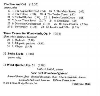 CD Gilbert Kalish: Music For Piano & Winds