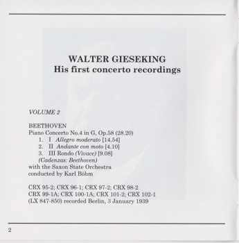 CD Walter Gieseking: His First Concerto Recordings Volume 2
