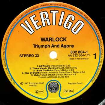 LP Warlock: Triumph And Agony
