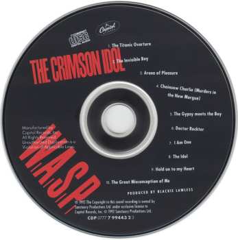 2LP W.A.S.P.: Crimson Idol - Clear Vinyl