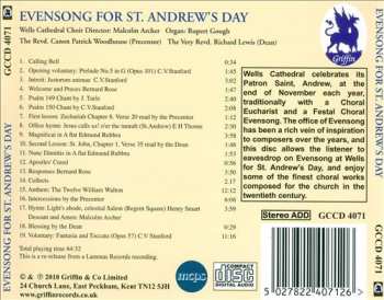 CD Wells Cathedral Choir: Evensong For St Andrew’s Day