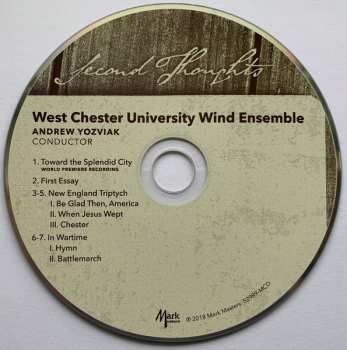 CD West Chester University Wind Ensemble: Second Thoughts