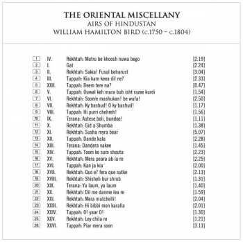 CD William Hamilton Bird: The Oriental Miscellany - Airs Of Hindustan