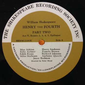 4LP/Zestaw pudełkowy William Shakespeare: Henry The Fourth Part Two