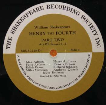4LP/Zestaw pudełkowy William Shakespeare: Henry The Fourth Part Two