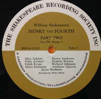 4LP/Zestaw pudełkowy William Shakespeare: Henry The Fourth Part Two