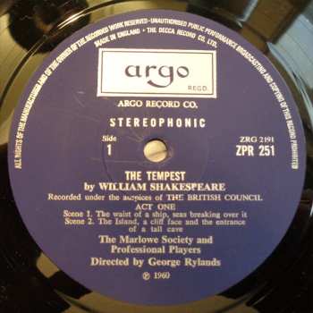 3LP/Zestaw pudełkowy William Shakespeare: The Tempest
